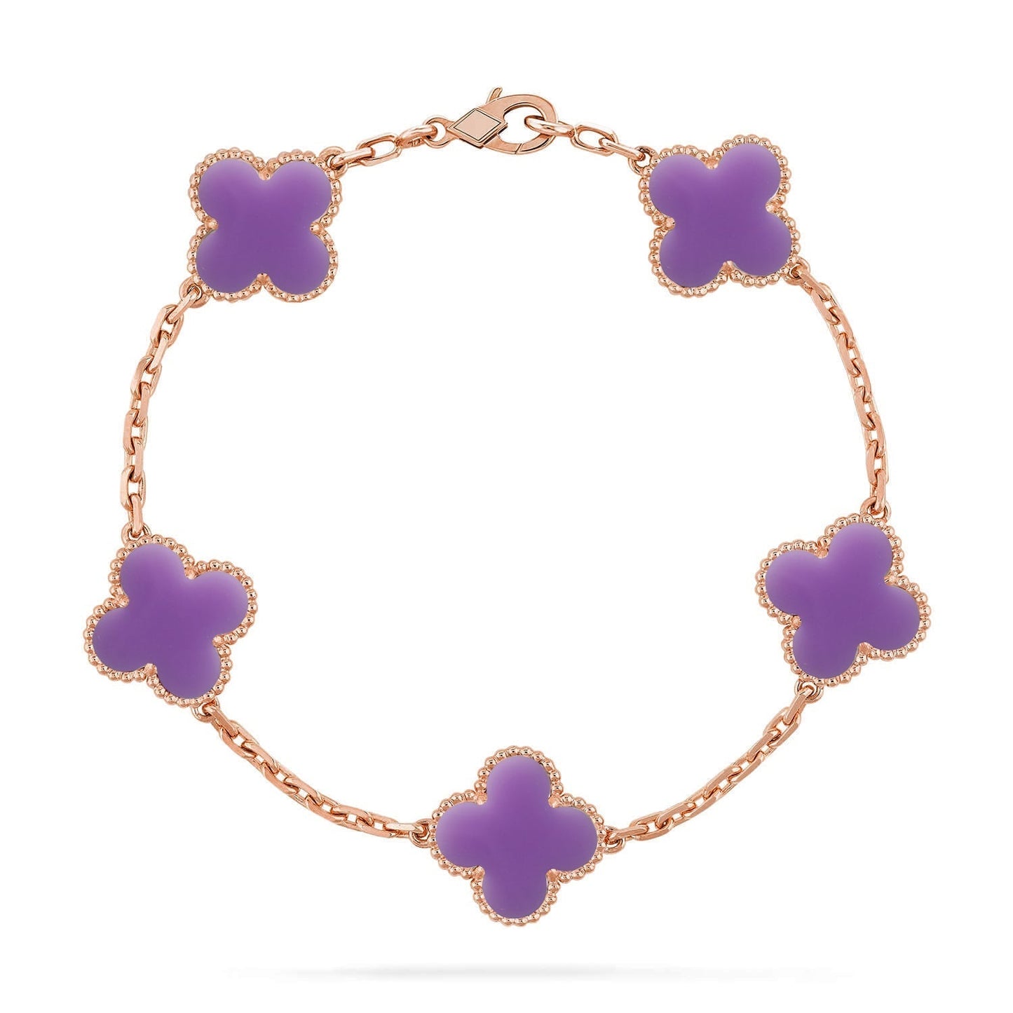 [Royal Top]CLOVER 5 MOTIF LIGHT PURPLE BRACELET COLLECTION