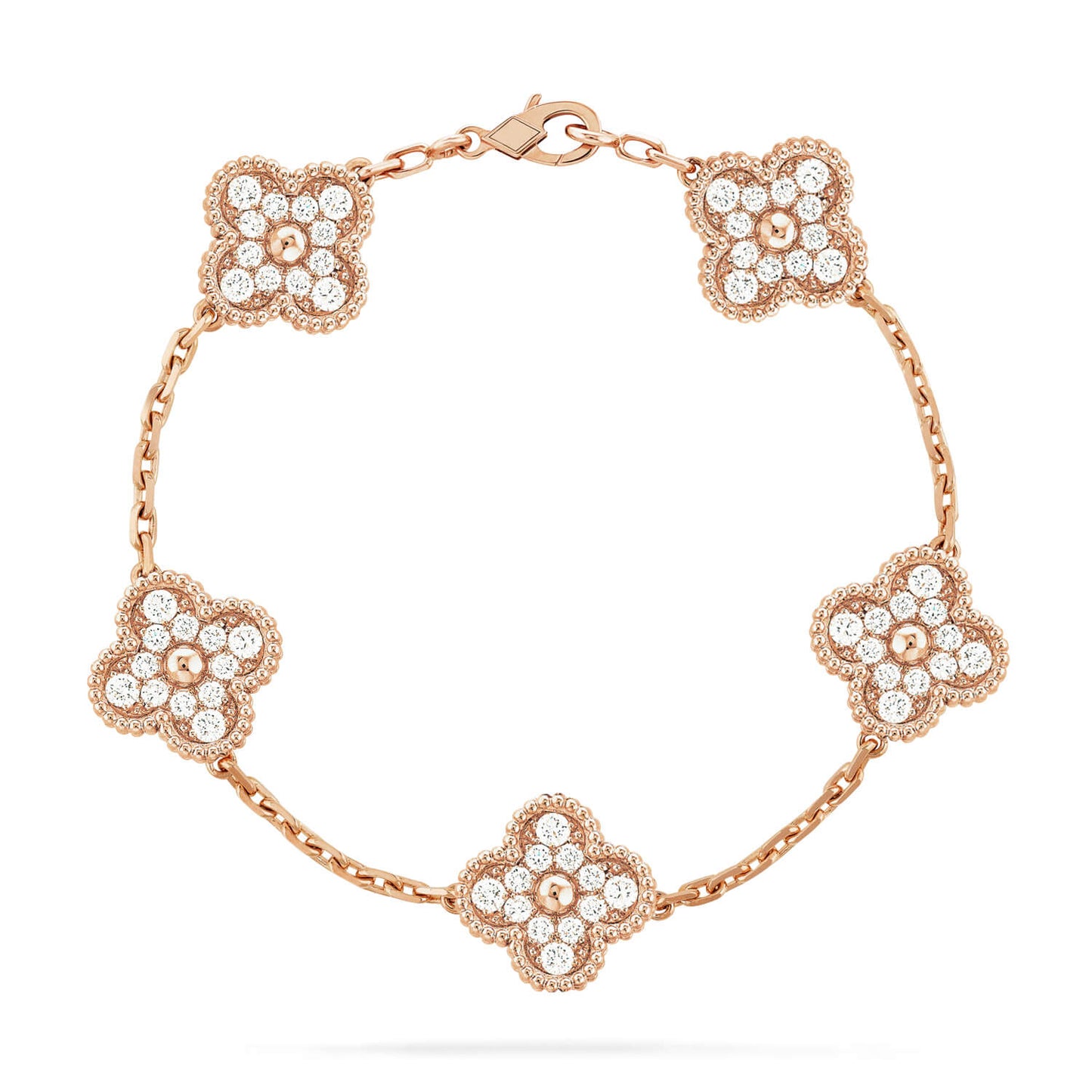 [Royal Top] CLOVER 5 MOTIF FULL DIAMOND BRACELET COLLECTION