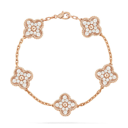 [Royal Top] CLOVER 5 MOTIF FULL DIAMOND BRACELET COLLECTION