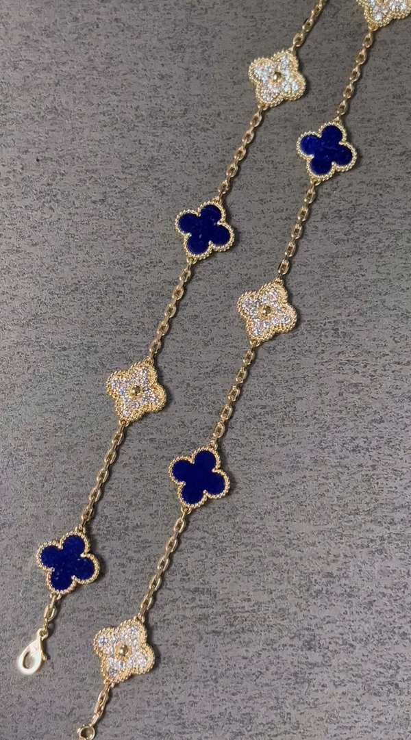 [Royal Top]CLOVER 10 MOTIFS DIAMONDS SET IN LAPIS LAZULI