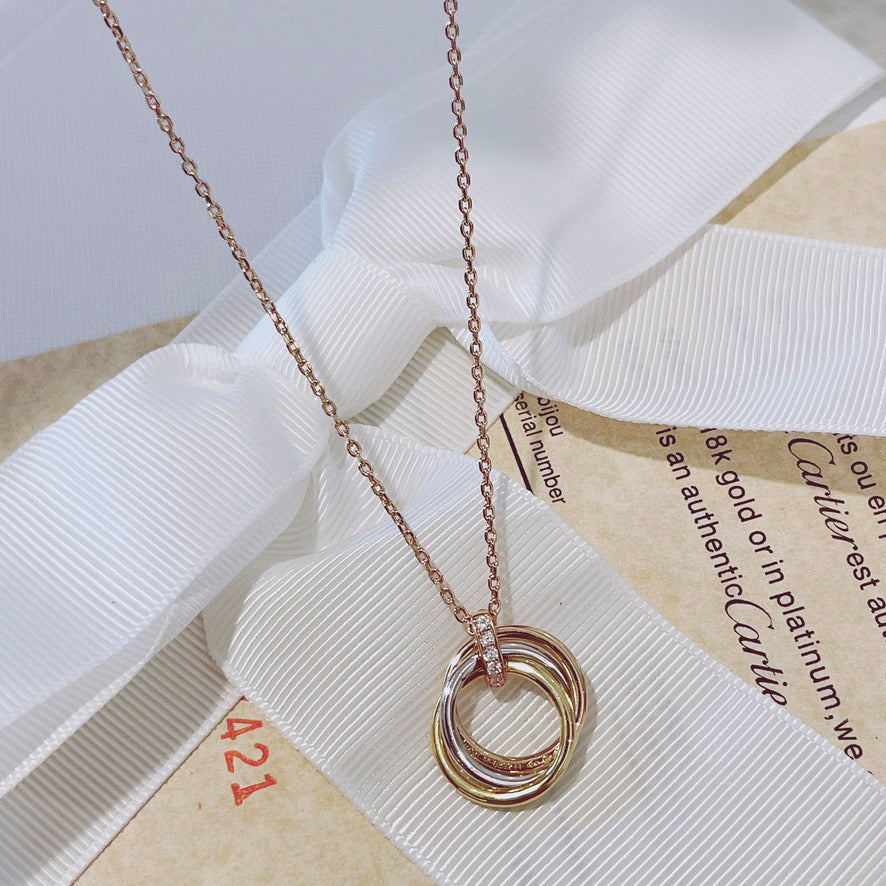 [Royal Top]TRINITY NECKLACE GOLD  DIAMONDS