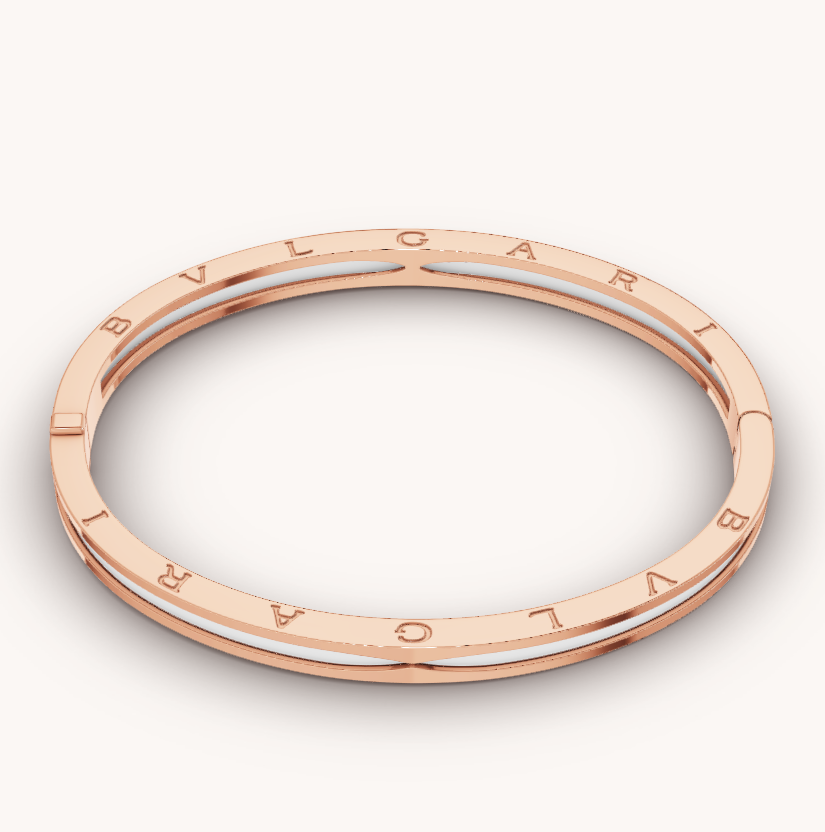 [Royal Top]ZERO 1 PINK GOLD WITH WHITE CERAMIC BRACELET