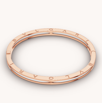 [Royal Top]ZERO 1 PINK GOLD WITH WHITE CERAMIC BRACELET