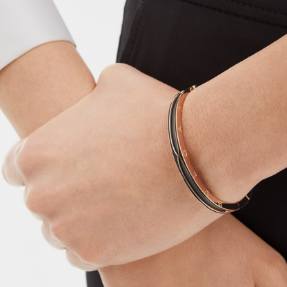 [Royal Top]ZERO 1 PINK GOLD WITH MATTE BLACK CERAMIC BRACELET