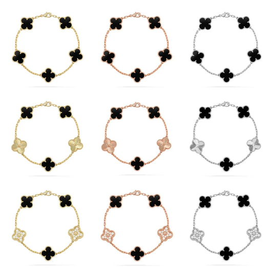 [Royal Top] CLOVER 5 MOTIF ONYXS BRACELET COLLECTION