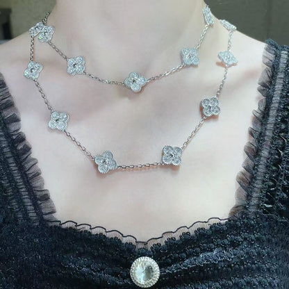[Royal Top]CLOVER 20 MOTIFS FULL-DIAMOND NECKLACE