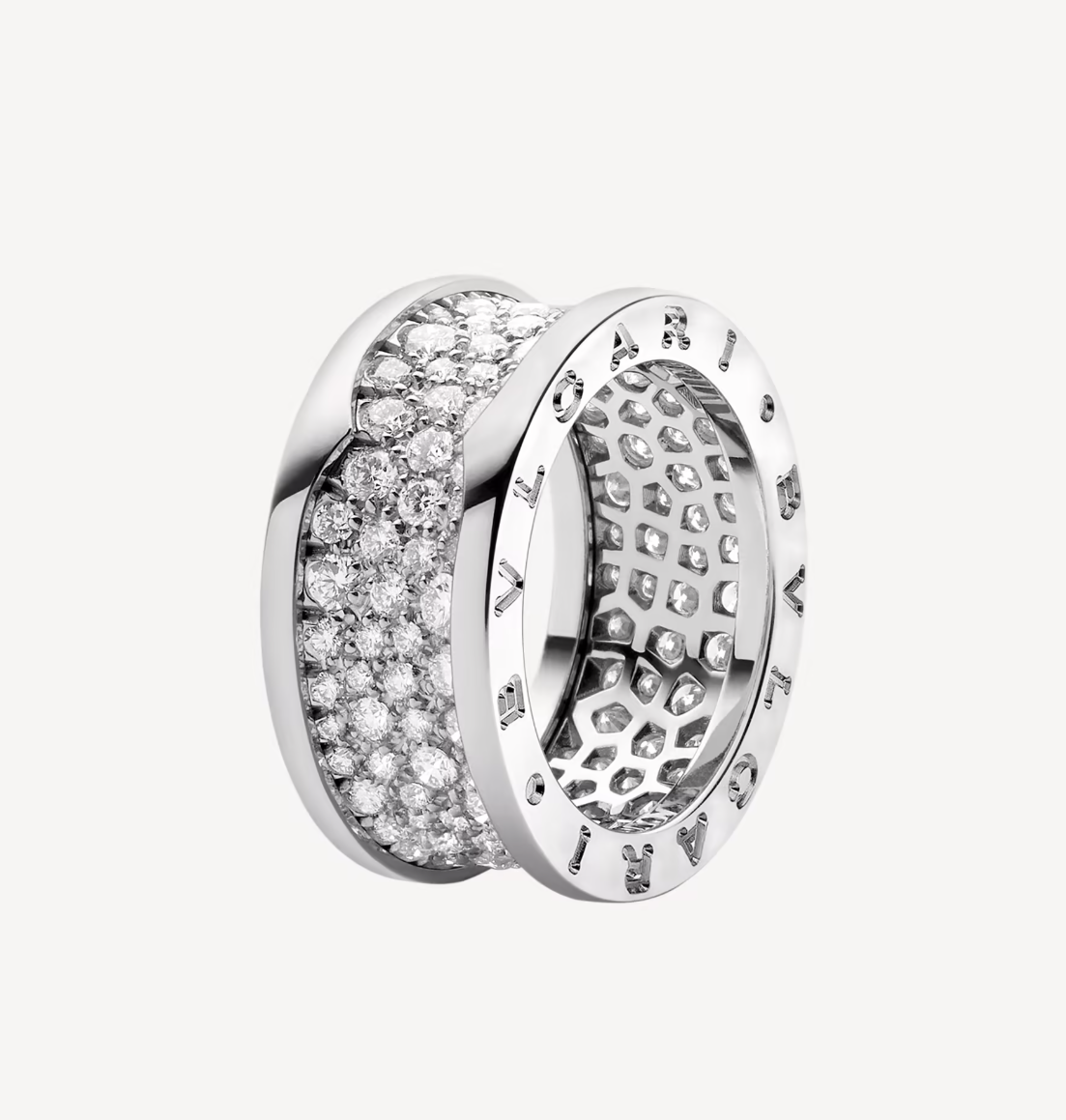 [Royal Top]ZERO 1 WITH PAVED DIAMONDS ON THE SPIRAL RING