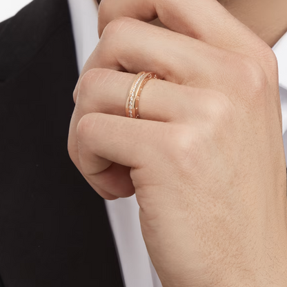 [Royal Top]ZERO 1 ONE-BAND PAVED DIAMONDS ON THE SPIRAL RING