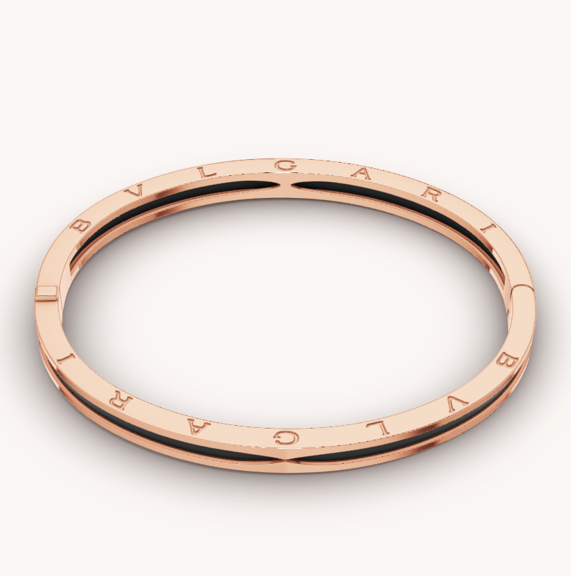 [Royal Top]ZERO 1 PINK GOLD WITH BLACK CERAMIC BRACELET