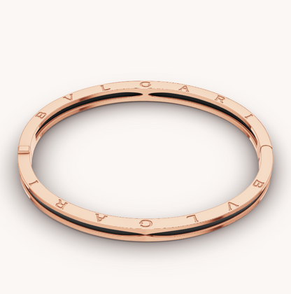 [Royal Top]ZERO 1 PINK GOLD WITH BLACK CERAMIC BRACELET
