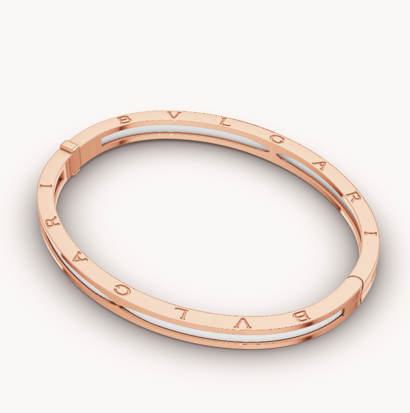 [Royal Top]ZERO 1 PINK GOLD WITH WHITE CERAMIC BRACELET