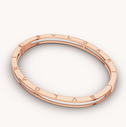 [Royal Top]ZERO 1 PINK GOLD WITH WHITE CERAMIC BRACELET