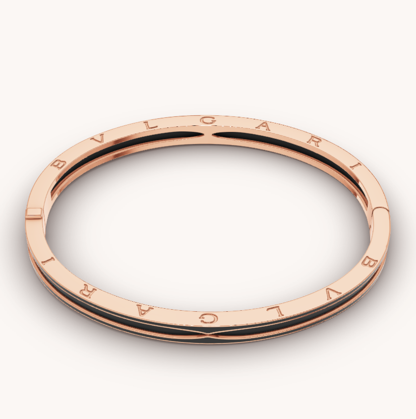 [Royal Top]ZERO 1 PINK GOLD WITH MATTE BLACK CERAMIC BRACELET