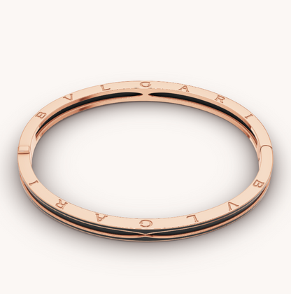 [Royal Top]ZERO 1 PINK GOLD WITH MATTE BLACK CERAMIC BRACELET