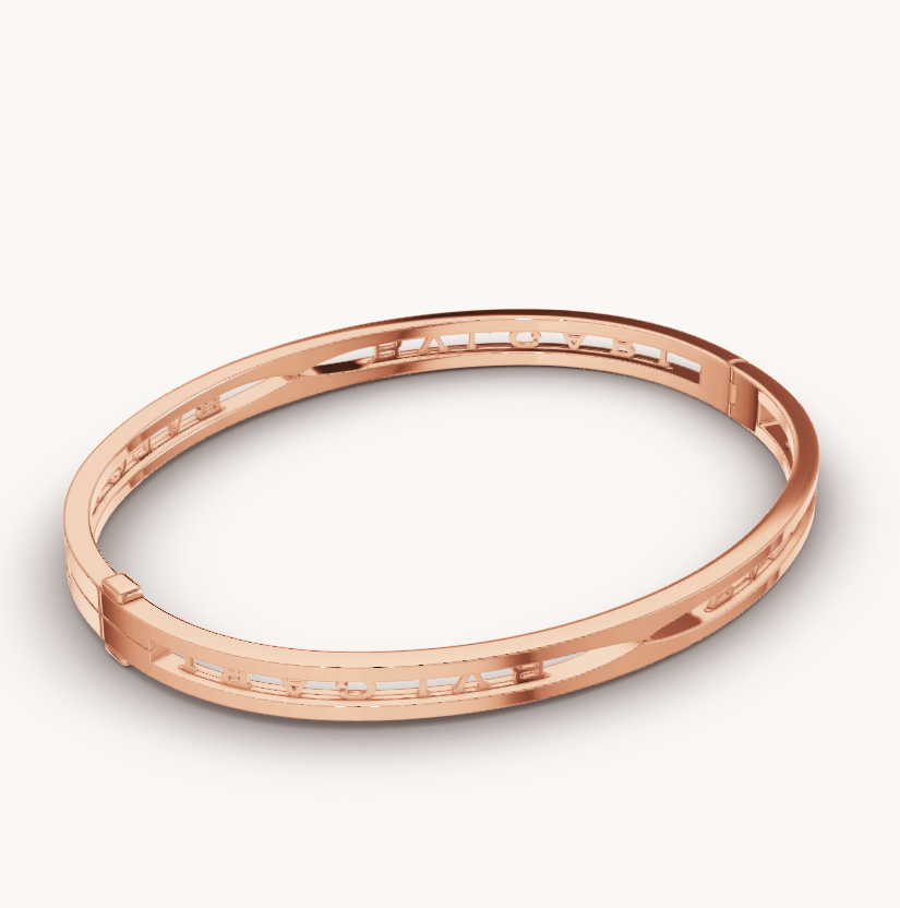 [Royal Top]ZERO 1 SPIRAL LOGO PINK GOLD BRACELET