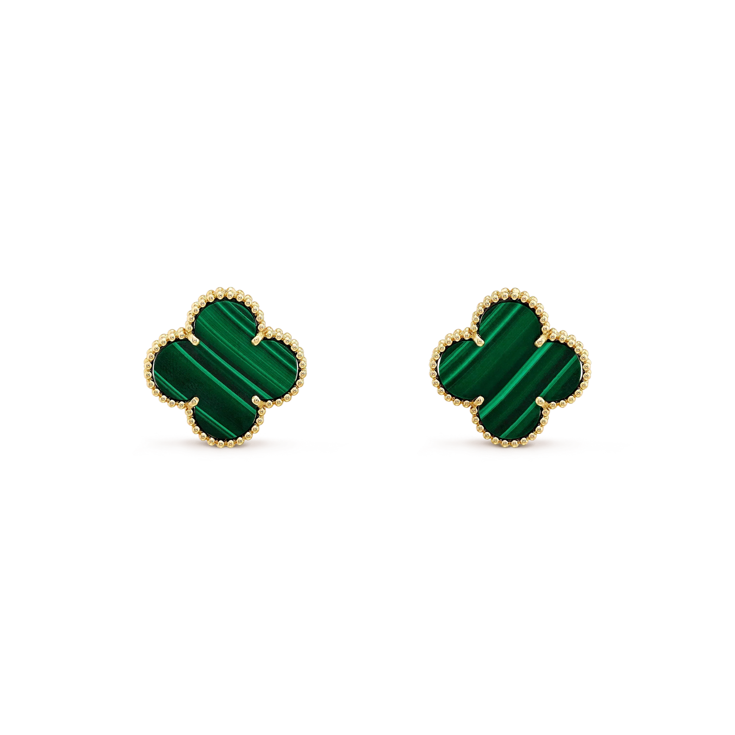 [Royal Top]CLOVER MINI 9.5MM MALACHITE  EARRINGS