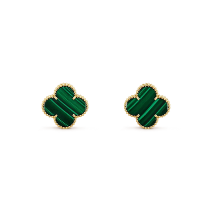 [Royal Top]CLOVER MINI 9.5MM MALACHITE  EARRINGS