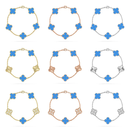 [Royal Top] CLOVER 5 MOTIF BLUE AGATE BRACELET COLLECTION