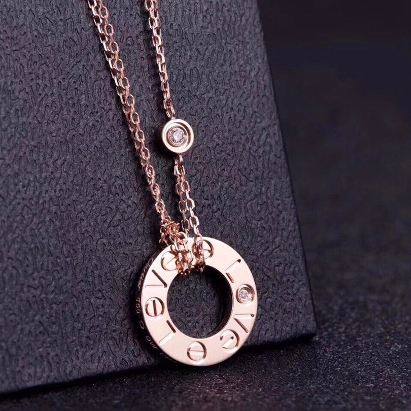 [Royal Top]LOVE NECKLACE 16MM 2 DIAMONDS