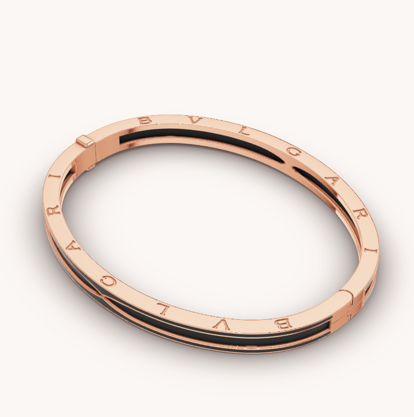[Royal Top]ZERO 1 PINK GOLD WITH MATTE BLACK CERAMIC BRACELET