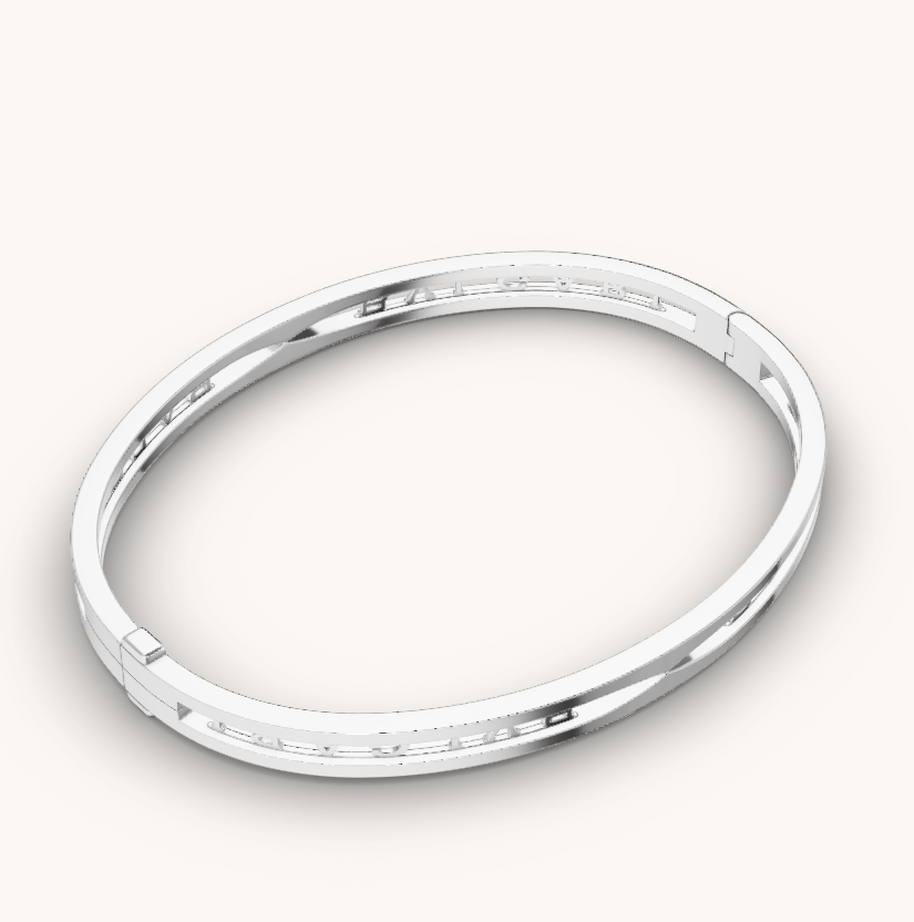 [Royal Top]ZERO 1 SPIRAL LOGO SILVER BRACELET