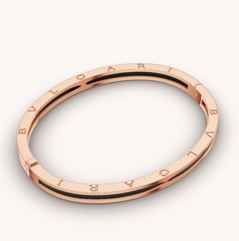 [Royal Top]ZERO 1 PINK GOLD WITH BLACK CERAMIC BRACELET