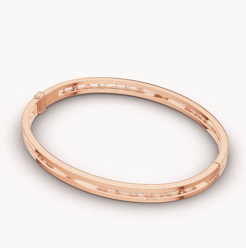 [Royal Top]ZERO 1 SPIRAL LOGO PINK GOLD BRACELET