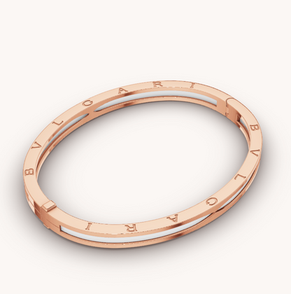[Royal Top]ZERO 1 PINK GOLD WITH WHITE CERAMIC BRACELET