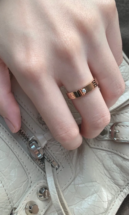 [Royal Top]LOVE RING 4MM 1 DIAMOND
