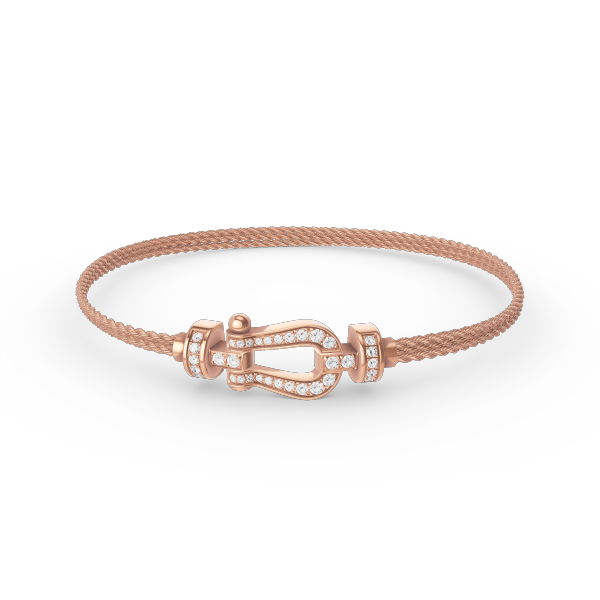 [Royal Top]FORCE SMALL HORSESHOE  DIAMOND CHAIN ROPE BRACELET