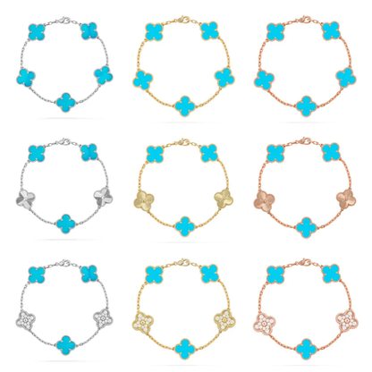 [Royal Top] CLOVER 5 MOTIF TURQUOISE BRACELET COLLECTION