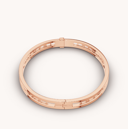 [Royal Top]ZERO 1 SPIRAL LOGO PINK GOLD BRACELET