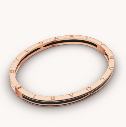 [Royal Top]ZERO 1 PINK GOLD WITH MATTE BLACK CERAMIC BRACELET