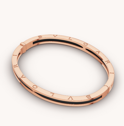[Royal Top]ZERO 1 PINK GOLD WITH BLACK CERAMIC BRACELET
