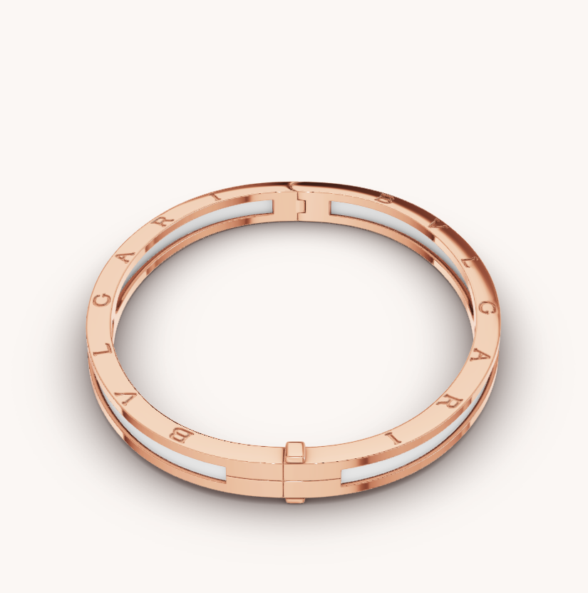 [Royal Top]ZERO 1 PINK GOLD WITH WHITE CERAMIC BRACELET