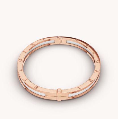 [Royal Top]ZERO 1 PINK GOLD WITH WHITE CERAMIC BRACELET