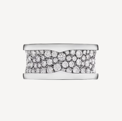 [Royal Top]ZERO 1 WITH PAVED DIAMONDS ON THE SPIRAL RING