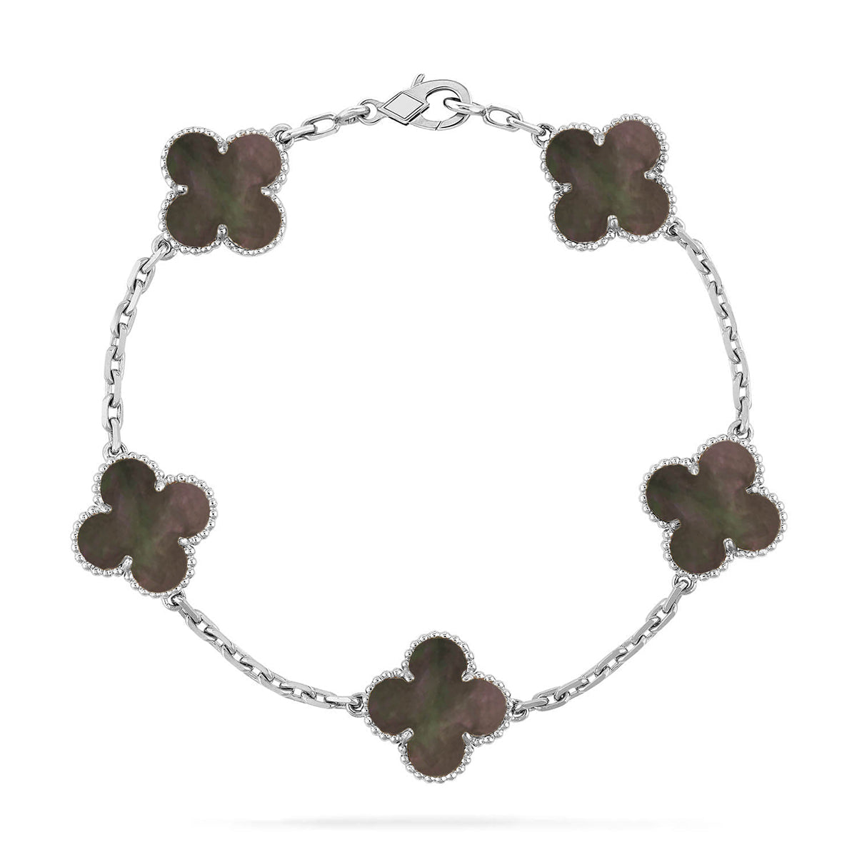 [Royal Top] CLOVER 5 MOTIF GRAY MOP BRACELET COLLECTION