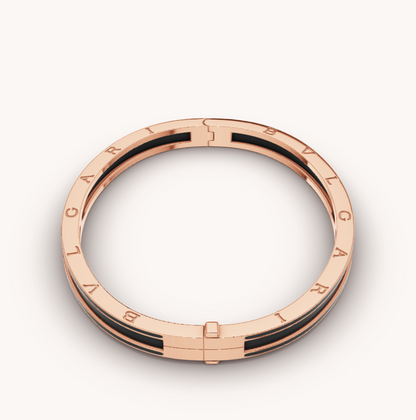 [Royal Top]ZERO 1 PINK GOLD WITH MATTE BLACK CERAMIC BRACELET