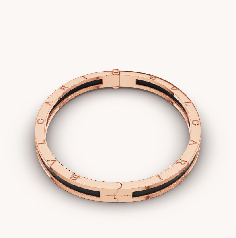 [Royal Top]ZERO 1 PINK GOLD WITH BLACK CERAMIC BRACELET