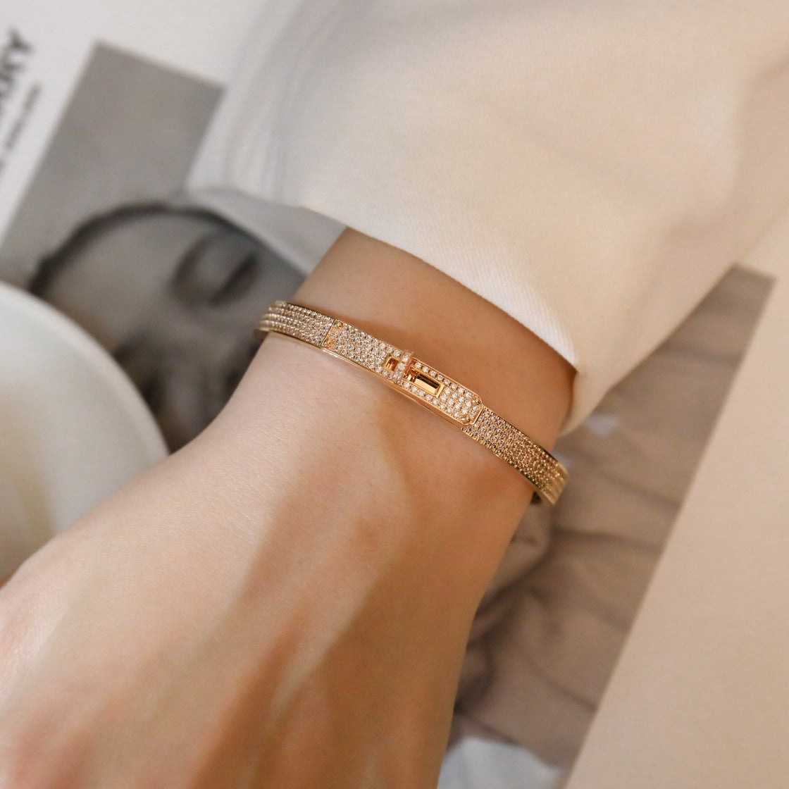 [Royal Top]KELLY BRACELET DIAMOND PAVED