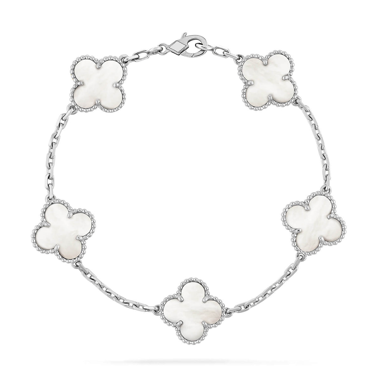 [Royal Top]CLOVER WHITE PEARL MOP 5 MOTIF BRACELET COLLECTION