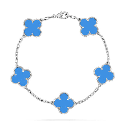 [Royal Top] CLOVER 5 MOTIF BLUE AGATE BRACELET COLLECTION