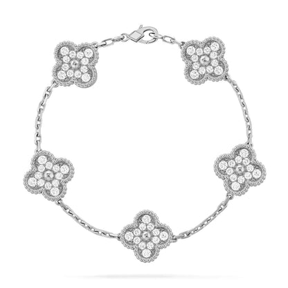 [Royal Top] CLOVER 5 MOTIF FULL DIAMOND BRACELET COLLECTION
