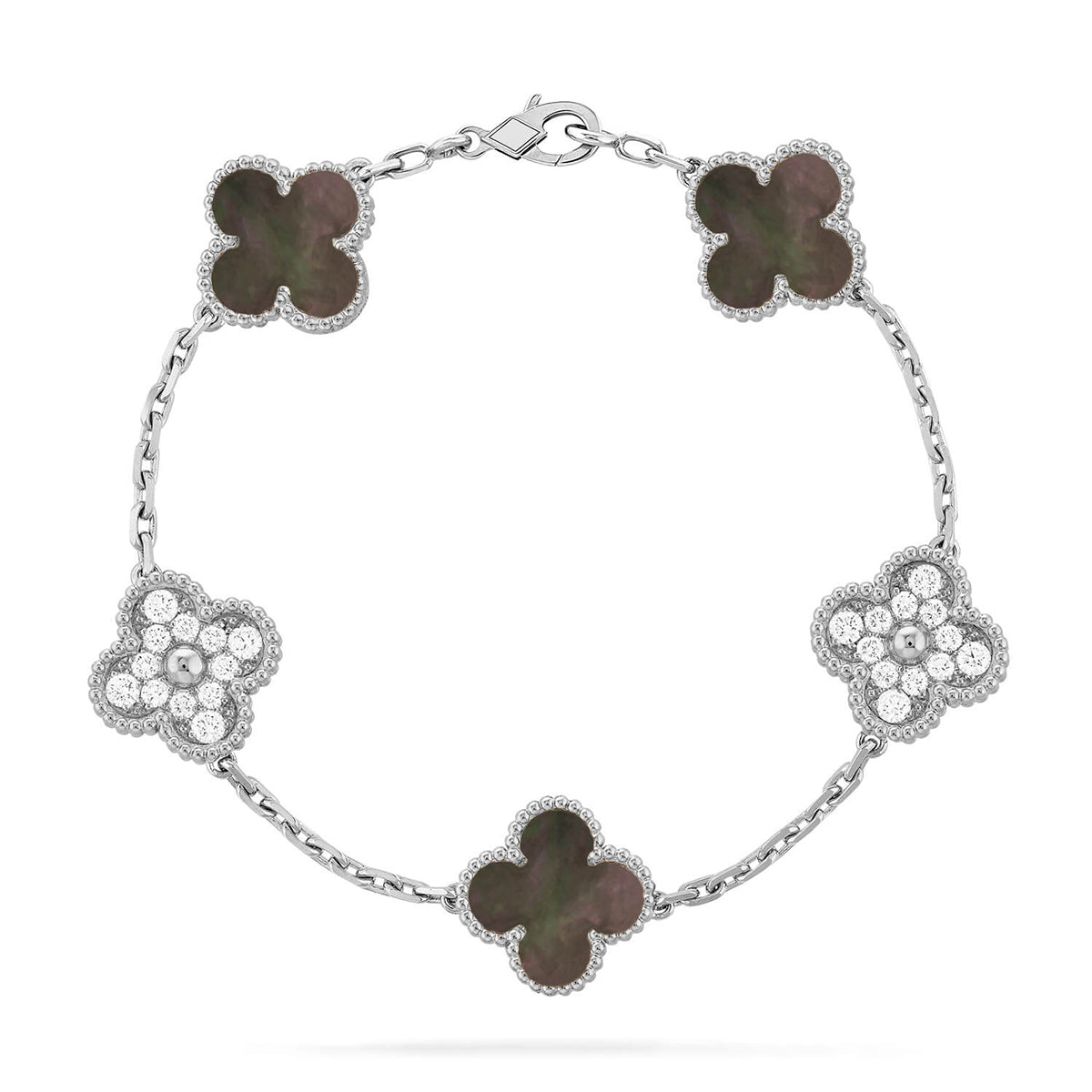 [Royal Top] CLOVER 5 MOTIF GRAY MOP BRACELET COLLECTION