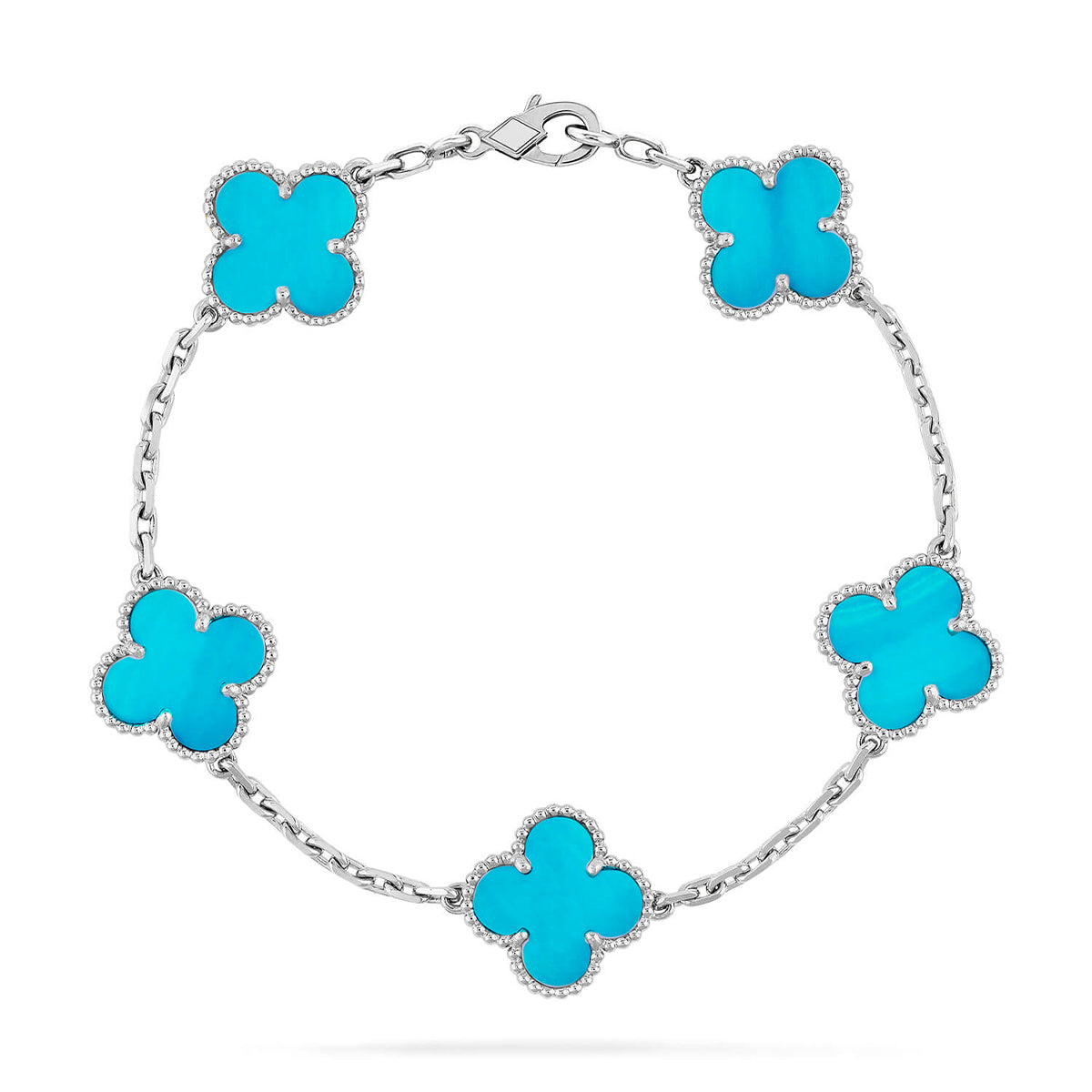[Royal Top] CLOVER 5 MOTIF TURQUOISE BRACELET COLLECTION