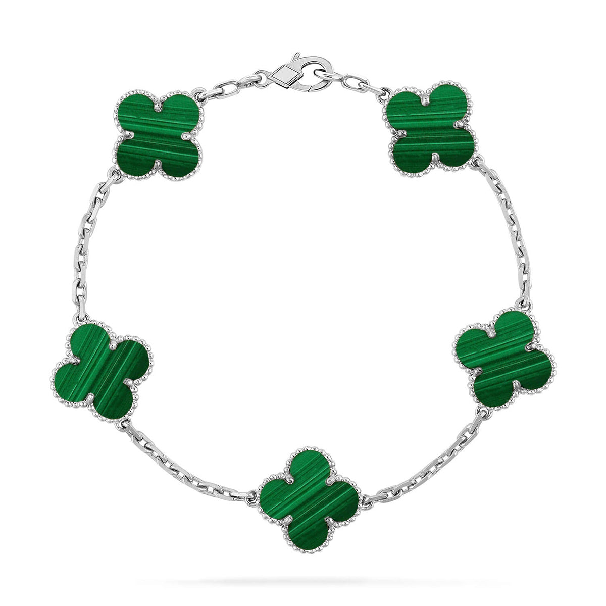 [Royal Top] CLOVER 5 MOTIF MALACHITE BRACELET COLLECTION