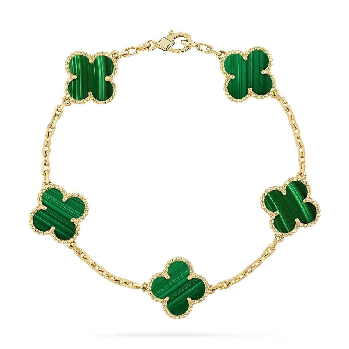 [Royal Top] CLOVER 5 MOTIF MALACHITE BRACELET COLLECTION