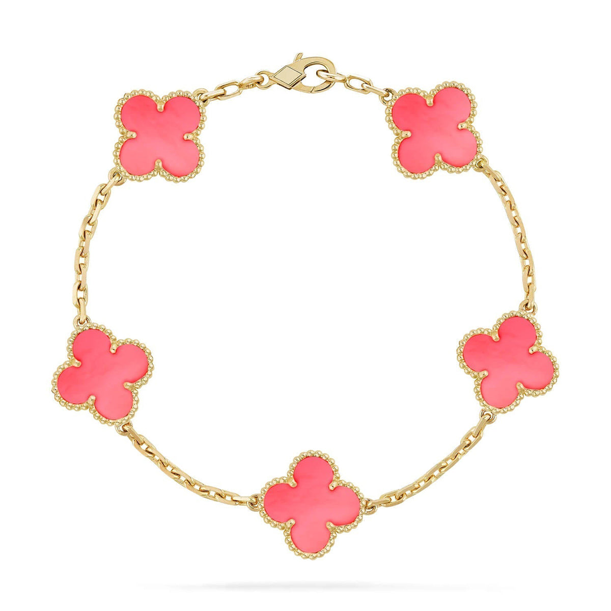 [Royal Top] CLOVER 5 MOTIFS  PINK MOP BRACELET COLLECTION