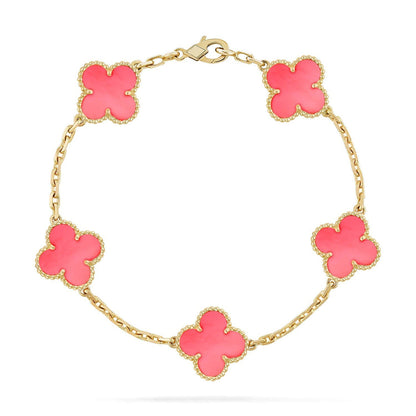 [Royal Top] CLOVER 5 MOTIFS  PINK MOP BRACELET COLLECTION